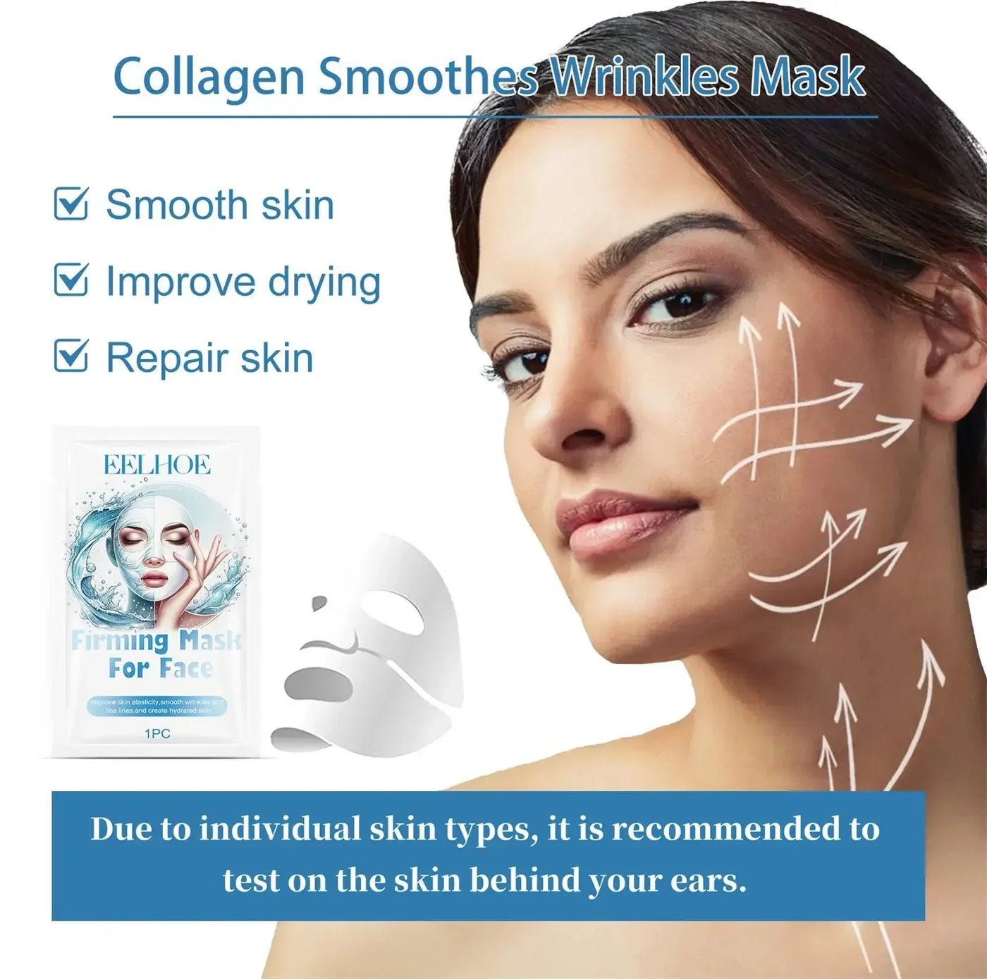Water -Soluble Collagen Face Mask Shrink Pore Deep Moisturizing Overnight Mask Anti-Wrinkle Hydrating Brightening Face Skin Care