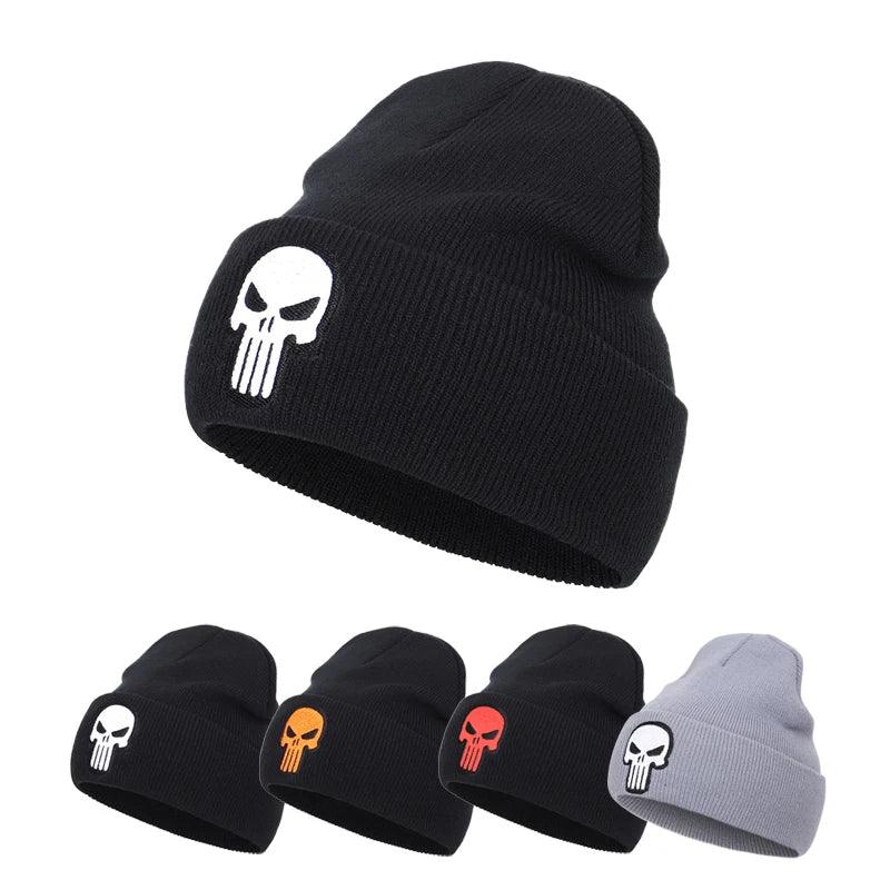 Beanies Hat Unisex Hat Keep warm Skull pattern Set head cap Winter hat Casual Beanies Hip-hop Knitted Winter Hat Ski Beanie Hat