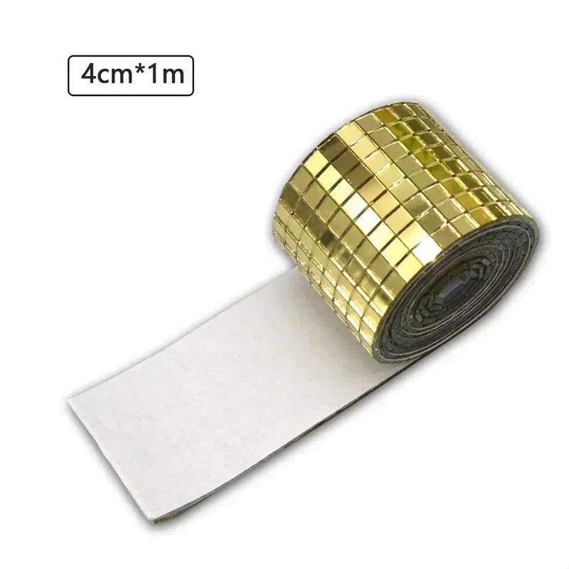 Mirror wall sticker self-adhesive mini square mosaic tiles stickers for home bathroom decor wedding bar diy disco ball
