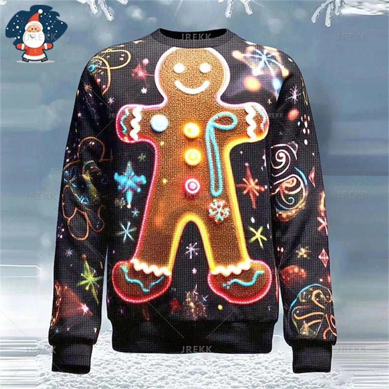 Happy Christmas Sweatshirts Mens Ugly Christmas Sweater Funny Fashion New In Sweaters Women Ugly Sweaters Christmas Jumpers Men