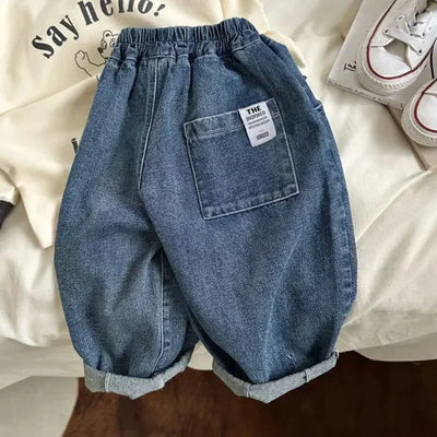 2025 Spring Summer Children's Clothes Girls Jeans Cotton Loose Baby Boys Harem Pants 1-7Year Toddler Kids Casual Denim Trousers