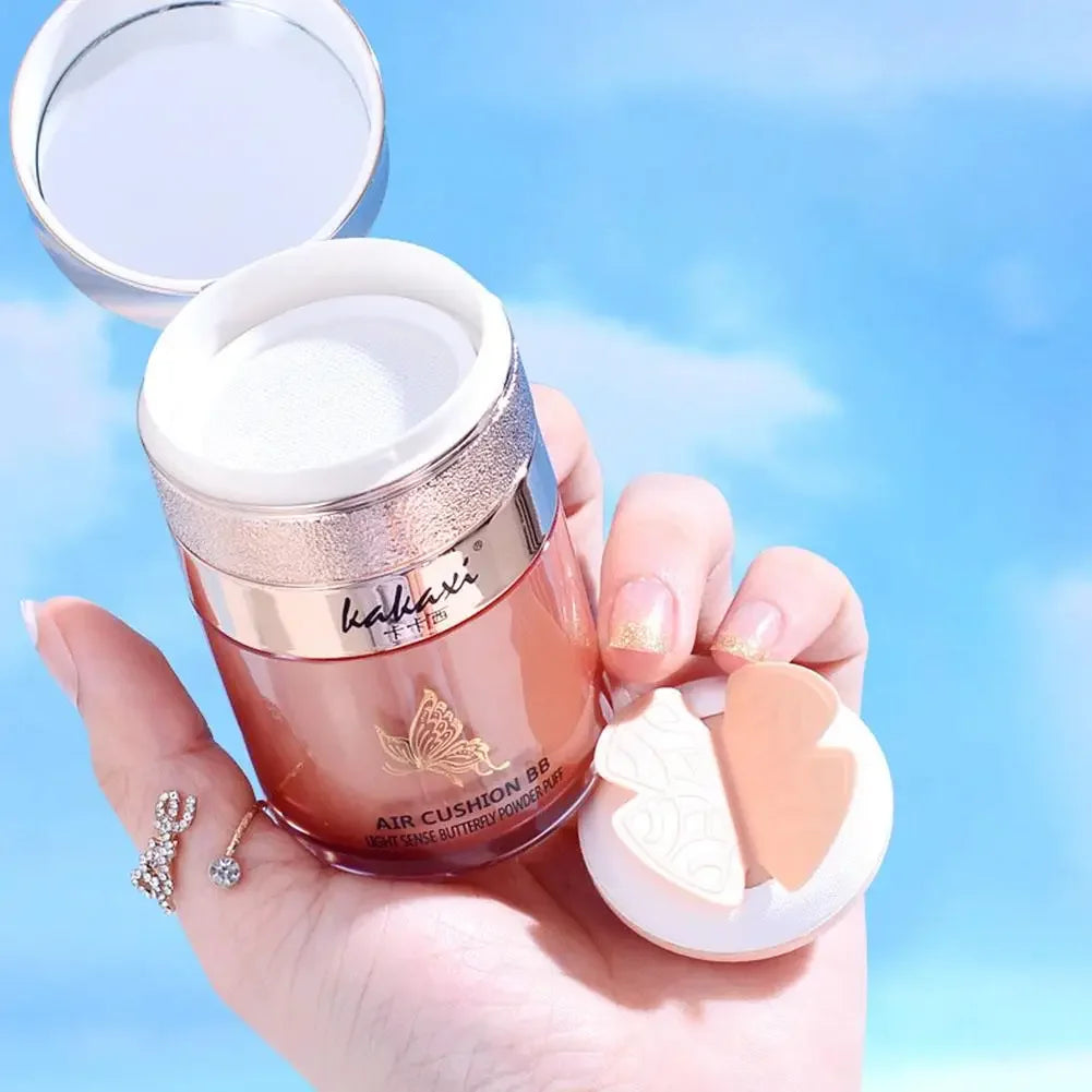 Butterfly Air Cushion BB Cream Cushion Beauty Cream Moisturizing Long Lasting Isolation Concealer BB Cream Liquid Foundation