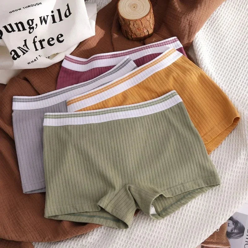 Women Boxers Underwear Cotton Ladies Safety Short Pants Female Seamless Underpants Solid Cozy Breathable Boyshorts Sexy Panties