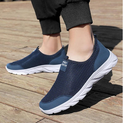 Summer Sneakers Men Shoes Breathable Mesh Lightweight Walking Casual Shoes Slip-On Driving Men's Loafers Zapatos Casuales