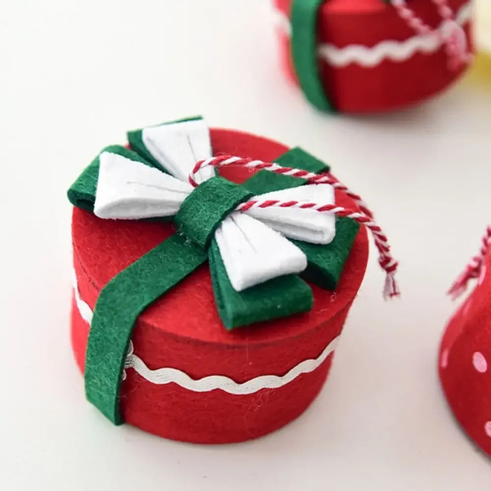 Creative Gift Box Christmas Decoration Small Mini Mini Christmas Gift Pack Handmade Vintage Christmas Tree Decoration Home Decor