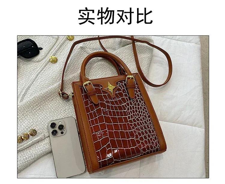 Elegant classic designer paris fashion inspired handbag for women with minimalist vintage charm and logo