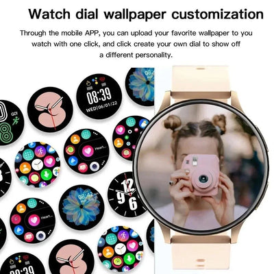 2025 Women Bluetooth Call Smart Watch HeartRate Blood Pressure Monitoring Smartwatches Waterproof Men Smartwatch For Samsung IOS
