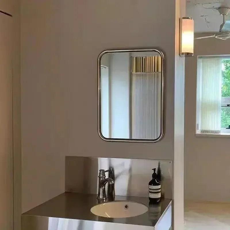 Minimalist bathroom mirror bedroom home wall mounted makeup light luxury nordic
