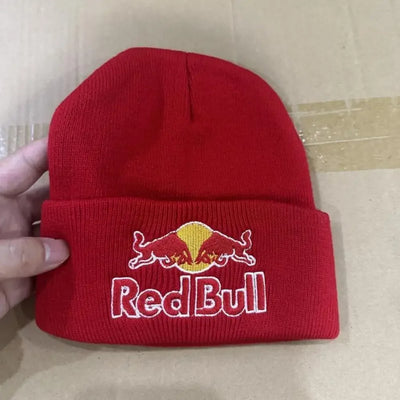 6 colors Red Bull pullover hat men's and women's autumn winter soft warm knitted Red Bull hat solid color Red Bull Beanie Hat