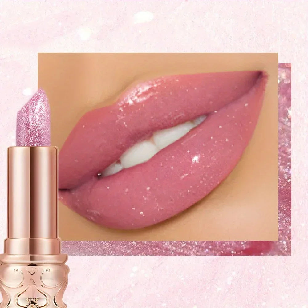 Hua Fei Butterfly Dance Pearlescent Color Changing Lipstick Moisturizing Moisturizing Not easy to take off makeup Lip gloss