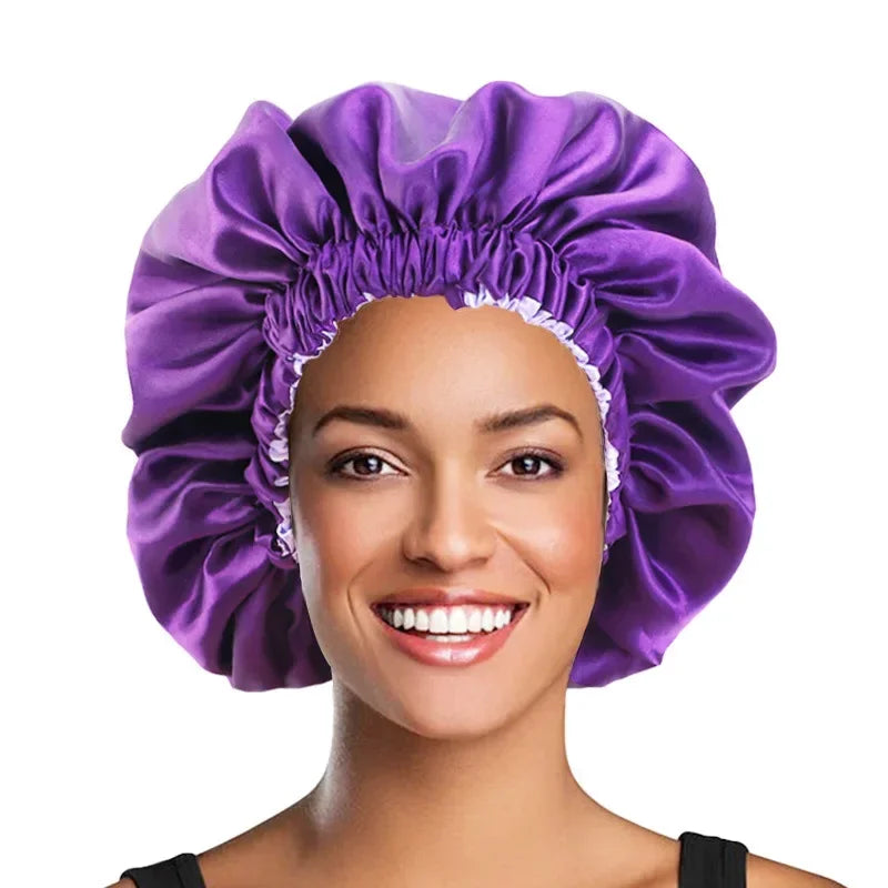 Silk Hair Bonnet for Sleeping Satin Bonnet for Natural Hair Silk Hair Wrap Satin Bonnet Cap Night Sleep Hat Silk Turban
