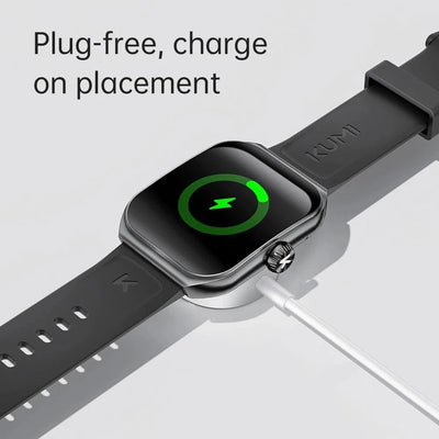 KUMI KU7 Smartwatch 1.96" AMOLED, AI Voice Assistant, Bluetooth Call, SOS Alert, 100+ Sports, Health Monitor