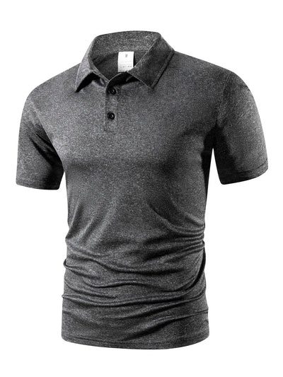 New Men's Short Sleeve Polo Shirts  Summer Trendy Breathable Loose Solid Color Slim Fit Casual T-shirt Basic Top Men Golf Shirts