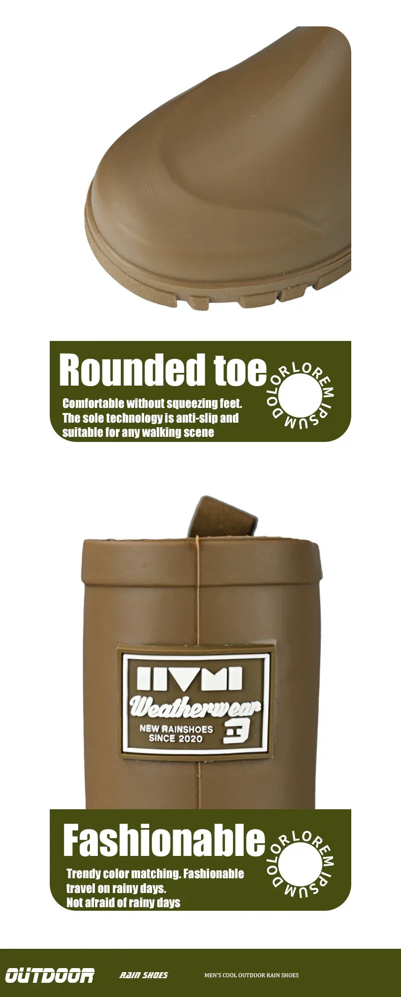 Women Waterproof Boots New Style Elastic Mouth Ankle Boots Mid Top Rain Shoes Non Slip Outdoor Indoor Chelsea Water Boot Woman