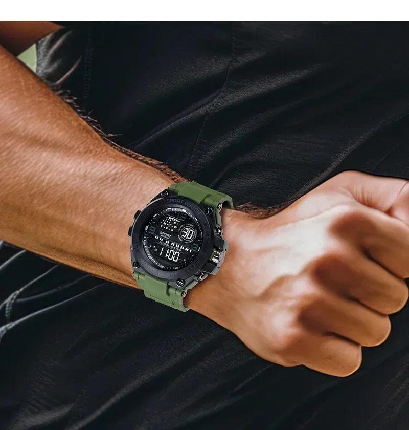 Top luxury electronic watch for man outdoor sport stopwatch waterproof calendar digital clock 24355