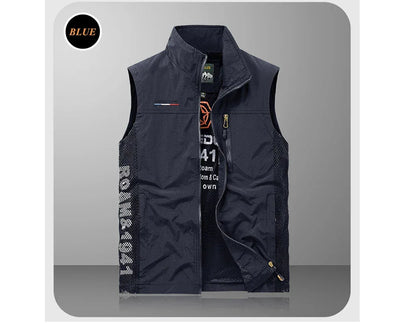 Summer Men's Work Vest Leisure outdoor Men Breathable Mesh Sports Waistcoat Man Photography Fishing Sleeveless Jackets Clothing