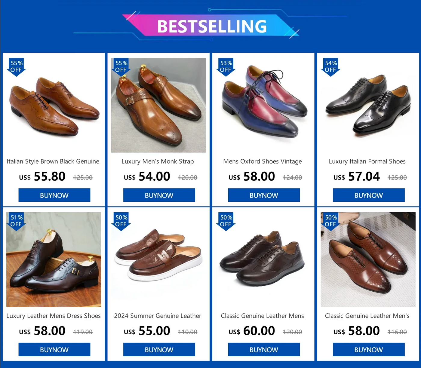 Luxury Brand Men's Oxford Shoes White Black Brown - Dress Office Wedding Formal Lace-Up Pointed Toe Leather Shoes