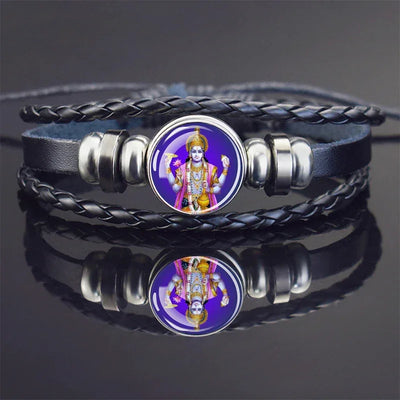 Hinduism God Bracelets Ganesha Vishnu Shiva Amulet Bracelet for Men Women Goddess of Kashmi Wealth Bangle India Buddhism Jewelry