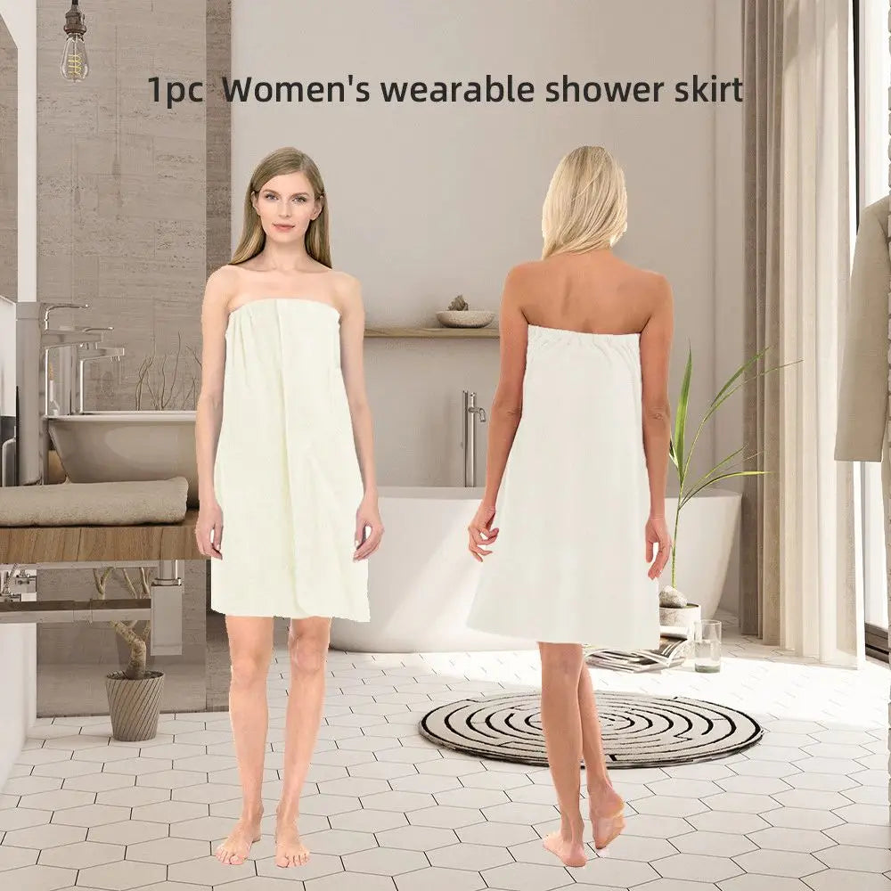 Swimming Bathrobe Microfiber Lady Bathrobe Cartoon Thickened Bath Skirt Comfortable Quick-drying Wrap Shower Skirt Summer