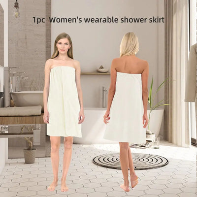 Swimming Bathrobe Microfiber Lady Bathrobe Cartoon Thickened Bath Skirt Comfortable Quick-drying Wrap Shower Skirt Summer