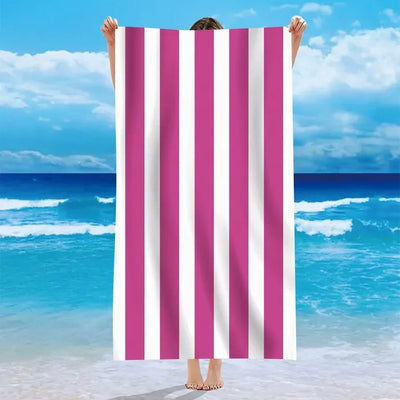 Beach in Style! Multicolor Striped Beach Towels for Sun-soaked Adventures Suitable for towels, bath towels, beach towels