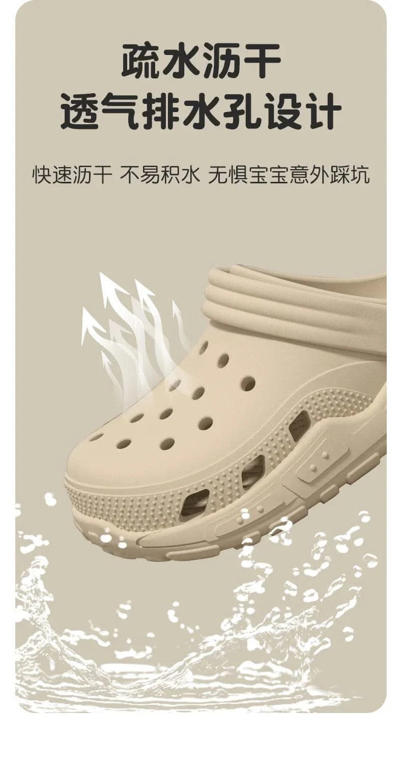 Children's Clogs For 6-18 Year Kids Sandals Cool Mules Outer Wear Summer Casual Hole Shoes For Boys And Girls Slippers