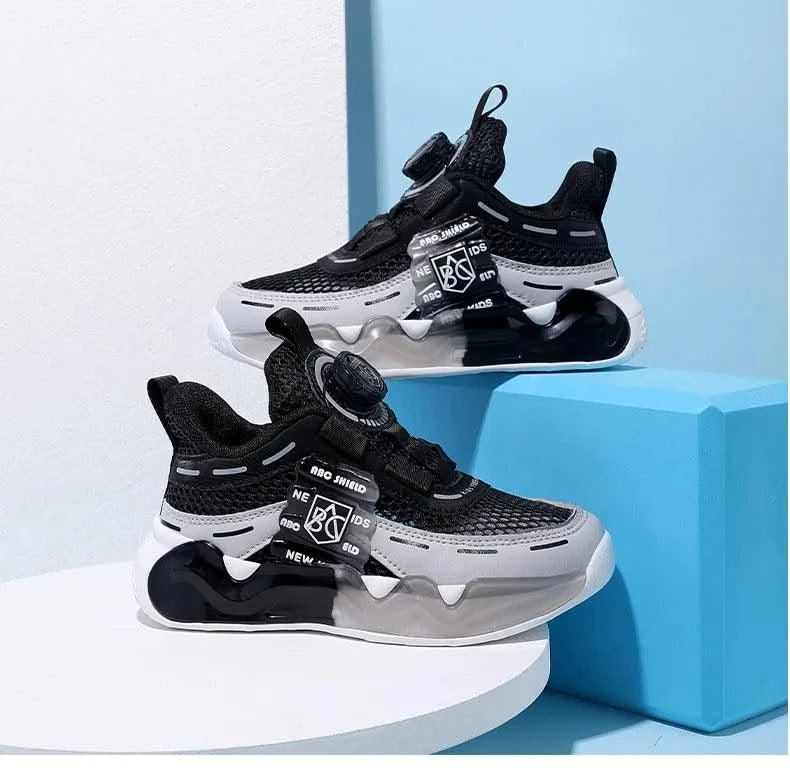 Children's school sports shoes breathable mat mesh casual anti slip easy to wear, suitable for boys and girls aged 5-10 years ol