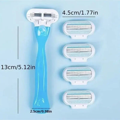 Women's 3-layer safety razor blade for facial/leg/armpit/bikini line beauty hair removal shaver