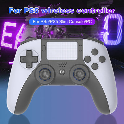 Wireless Gamepad For PS5 PS5 Slim PC Bluetooth4.0 Gaming Controller Dual Vibration Controller 6 Axis Gyro/Turbo Joystick Gamepad