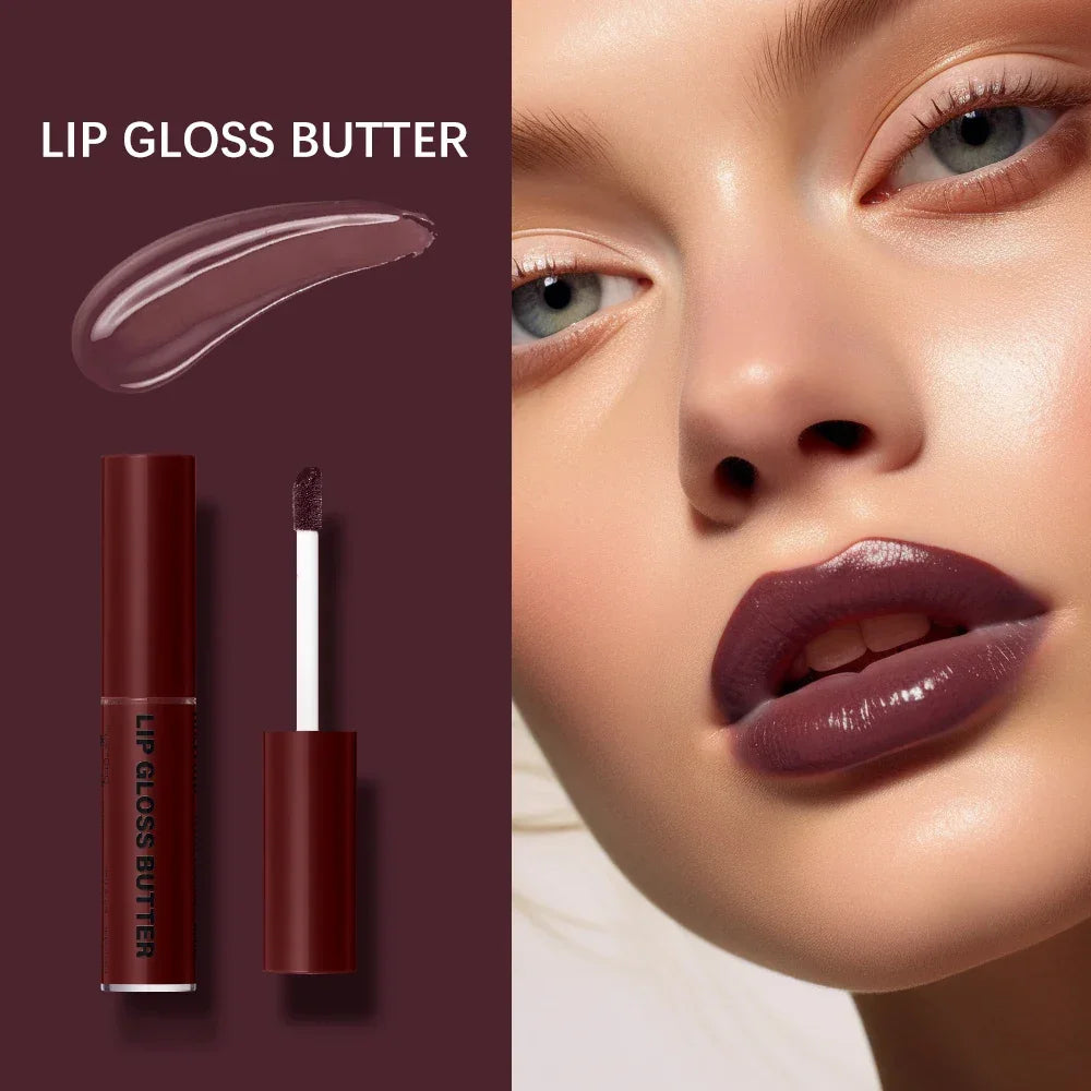 8ml Butter Non-stick Cup Gloss Lip Gloss Moisturizing Mirror Lip Gloss Lasting Color Lip glaze Dye Lip Liquid Makeup For Women
