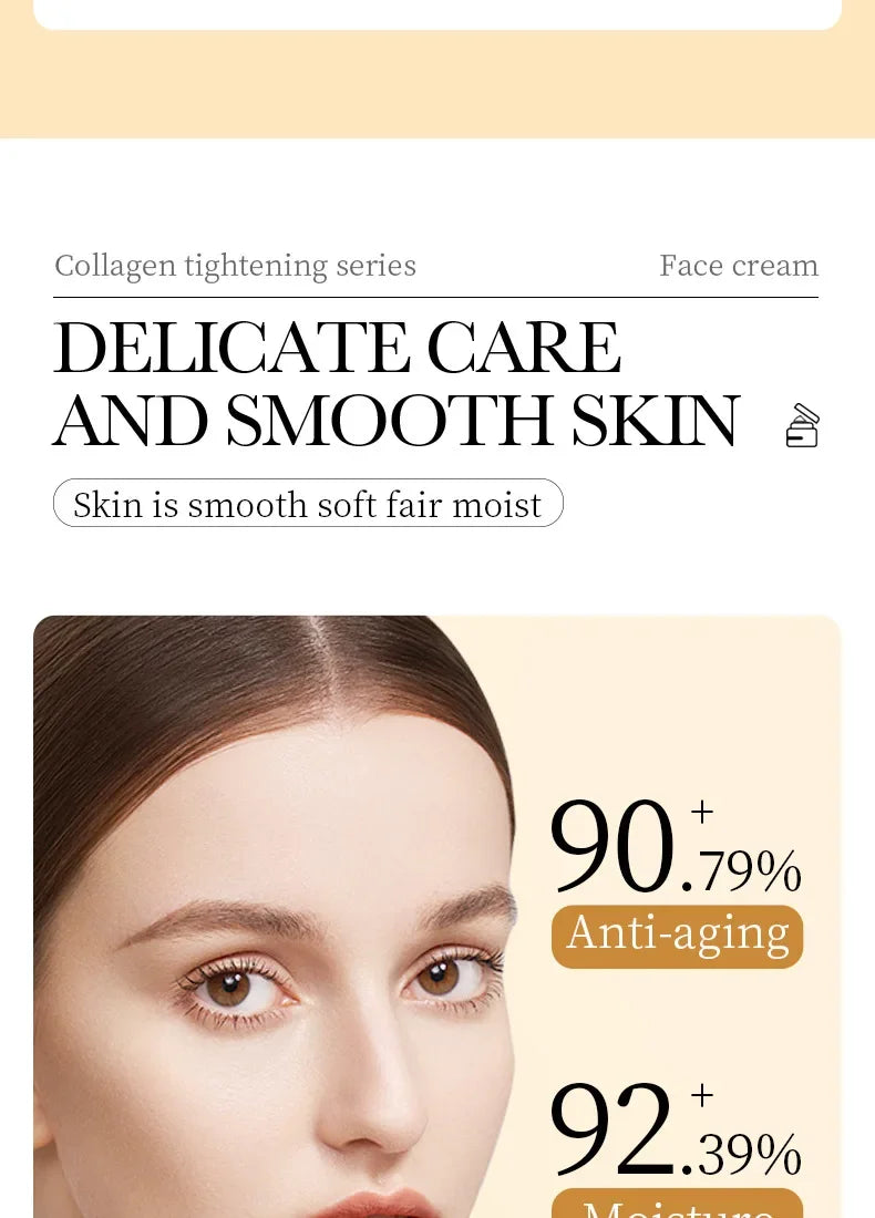 SADOER Collagen Firming Face Cream Skincare Moisturizing Hydrating Face Creams Faical Cream Beauty Face Skin Care Products
