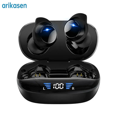 Wireless Earbuds Wireless 5.3 Headphones 48Hrs Music Bluetooth Earphones with Charging Case in Ear Headset with Mic LCD Display