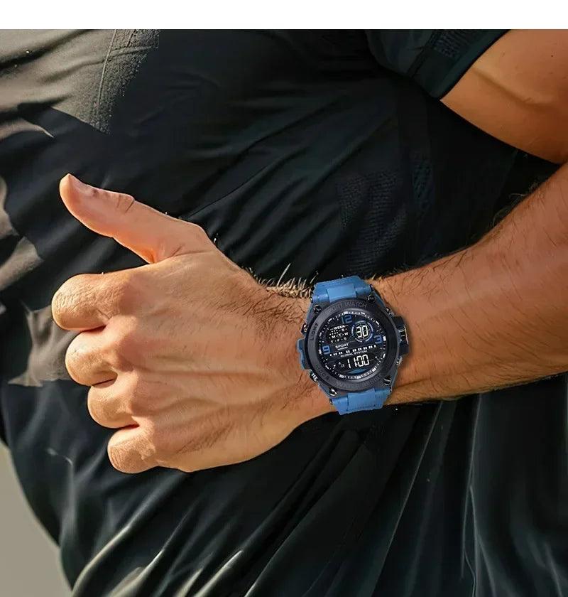 Top luxury electronic watch for man outdoor sport stopwatch waterproof calendar digital clock 24355