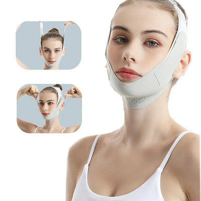 Reusable Face Slimming Bandage V Line Face Shaper Women Chin Cheek Lift Up Belt Facial Massage Strap Face Skin Care Beauty Tools