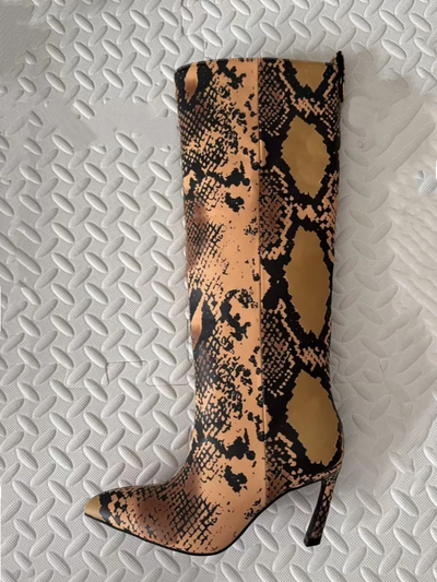 2025 Autumn/Winter New Suede Leather Pointed Stiletto Sleeve Boots European and American Fashion Banquet Shoes Red Wedding Shoes