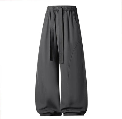 Men's Wide Pants Oversize Sports Streetwear Solid Color Sweatpants Summer Male Breathable Loose Trousers Streetwear Jogger Pants