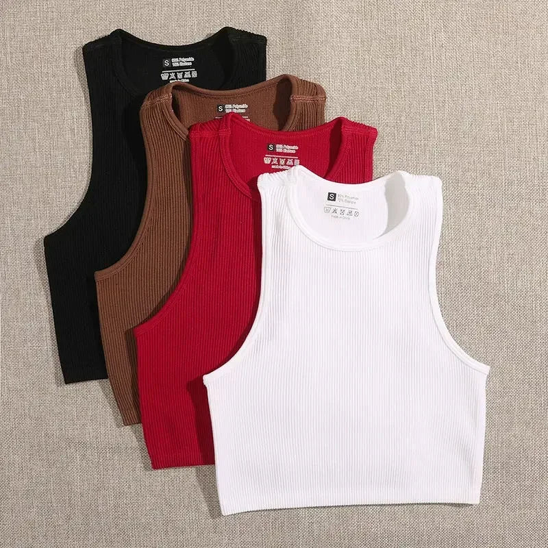 Women Solid Tank Tops Female