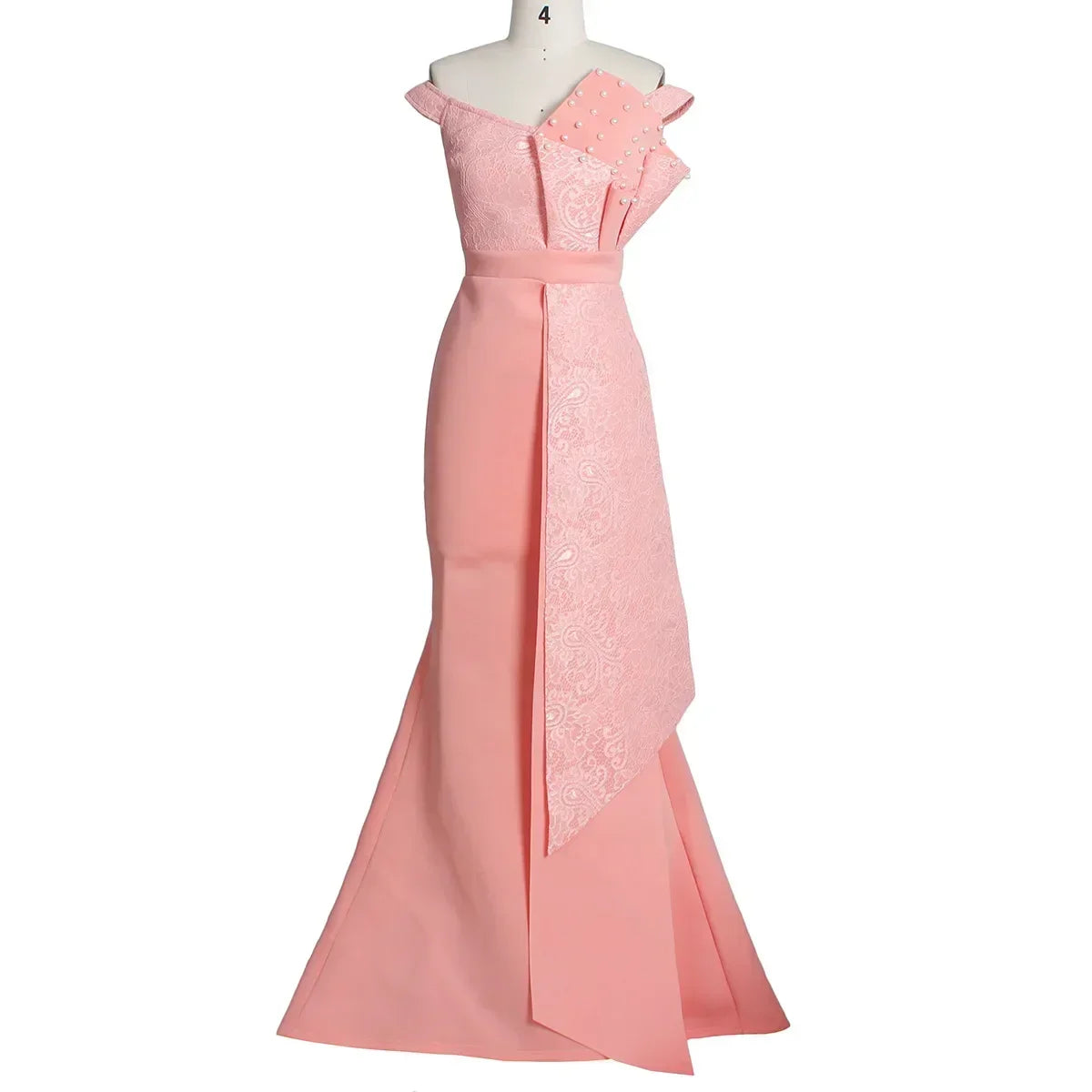 2025 Luxury Dress Women Designers Beaded Off Shoulder Mermaid Skinny Prom Floor Length Evening Dinner Wedding Party Maxi Dress