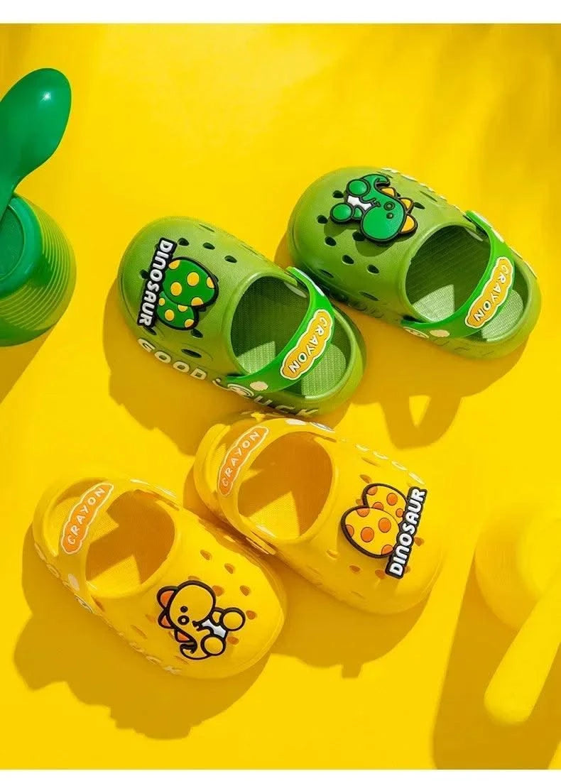 Child Kawaii Blue Cartoon Clogs Shoes Summer Kids Lovely Dinosaur Outdoor Cute Boys Sandal Light Breathable Casual Garden Shoes
