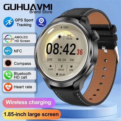 Smart Watch 1.85" BIG AMOLED Screen NFC GPS Tracker IP68 Watch 4 BT5.3 Call Health Smartwatches Custom Dial Series GT Upgraded