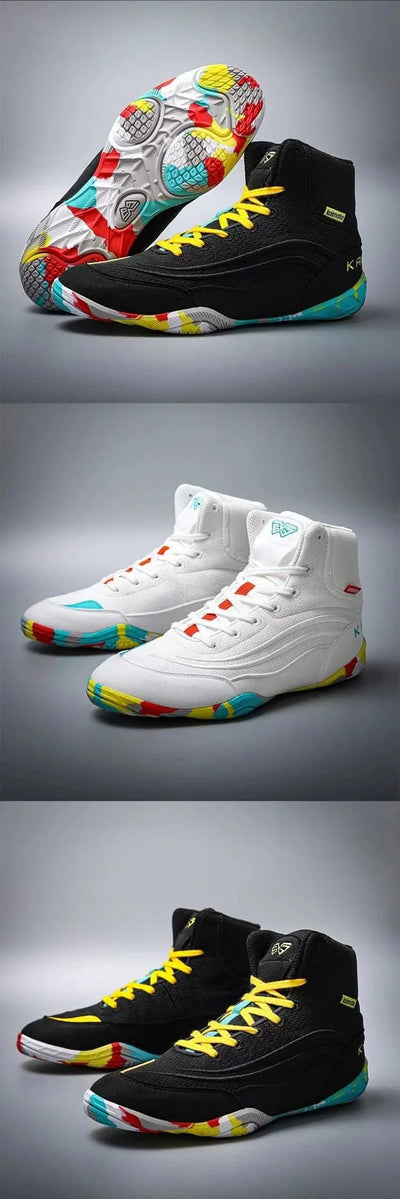 Professional children's Wrestling Boots  Men Non Slip Wrestling Shoes Lightweight Boxing Shoes