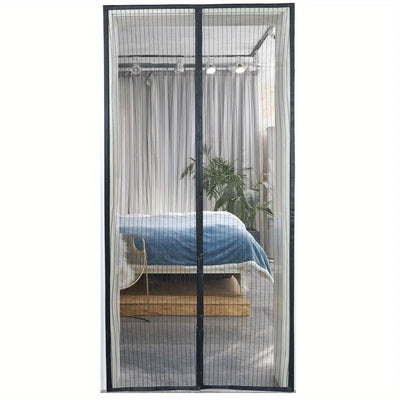 Heavy-Duty Magnetic Screen Door - Self-Sealing, Hands-Free Entry, Insect Protection - Pet & Youngsters Easy Care Nylon Mesh