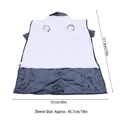 Heated Blanket with Sleeves Hood and Foot Pocket Flannel 10 Heating Levels Electric Wearable Blanket with 3 Time Settings