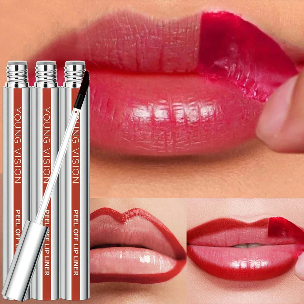 3PCS/SET Peel-Off Lip Color Long-Lasting – Moisturizing Tint That Leaves a Beautiful Stain, No Need for Touch-Ups, Apply Evenly