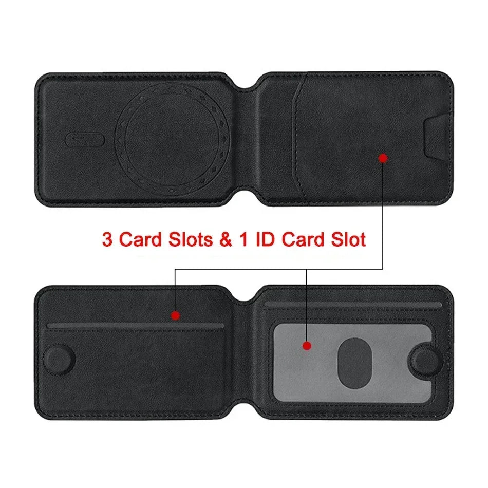 Magsafe Card Wallet Phone Stand PU Leather Magnetic Card Holder  Phone Cases Bracket Stand with Kickstand for IPhone 13/14/15/16