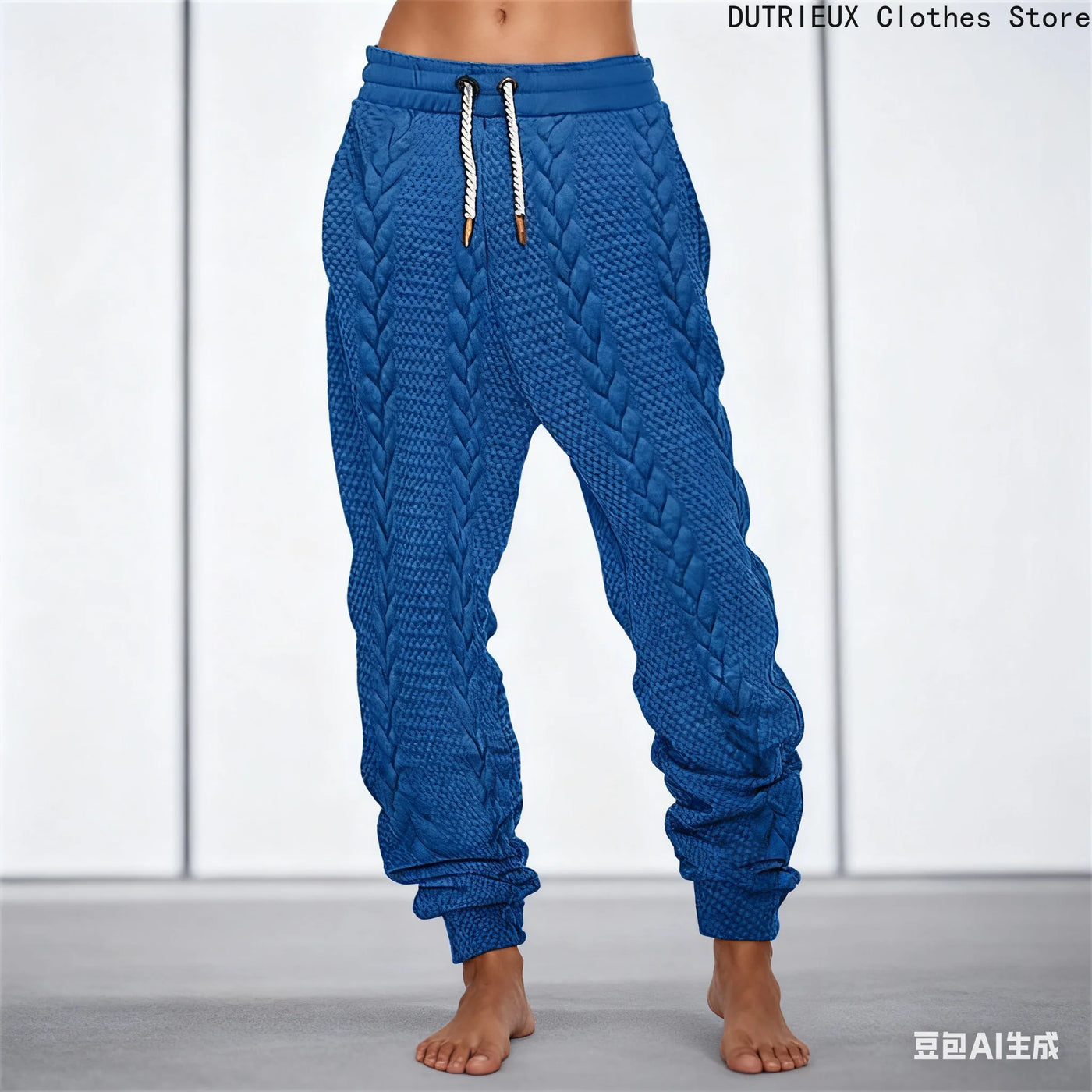 Men's Jacquard Trousers for Autumn & Winter, Soft Comfortable Casual Sportswear Pants Fashionable Street Business Attire for Men