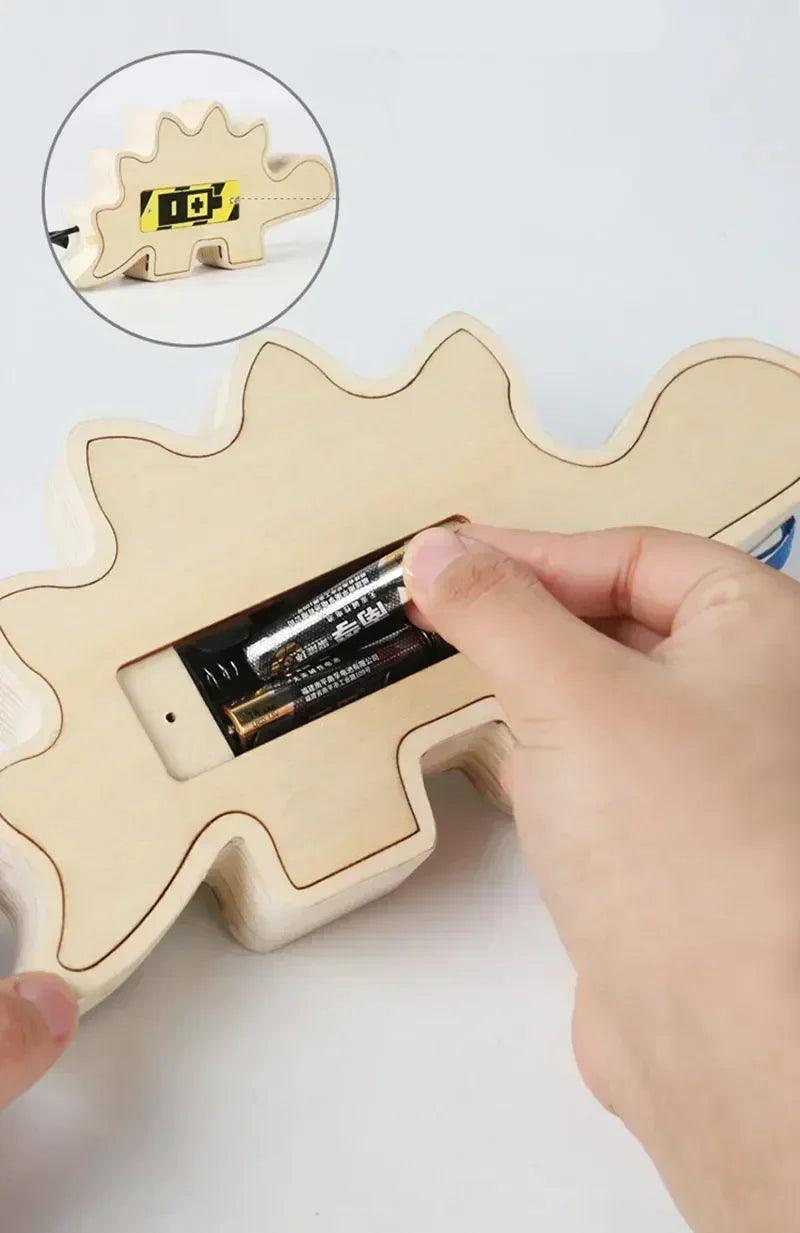 Montessori busy board sensory toys wooden with led light switch control travel activities children games for 2-4 years