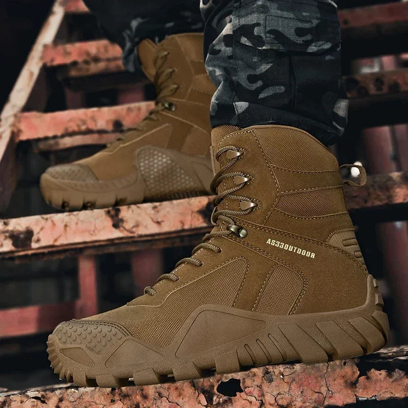 New Men Tactical Boots Lace Up Waterproof Climbing Hiking Shoes Motorcycle Training Army High Quality Hunting Unisex Desert Boot