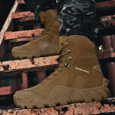 New Men Tactical Boots Lace Up Waterproof Climbing Hiking Shoes Motorcycle Training Army High Quality Hunting Unisex Desert Boot