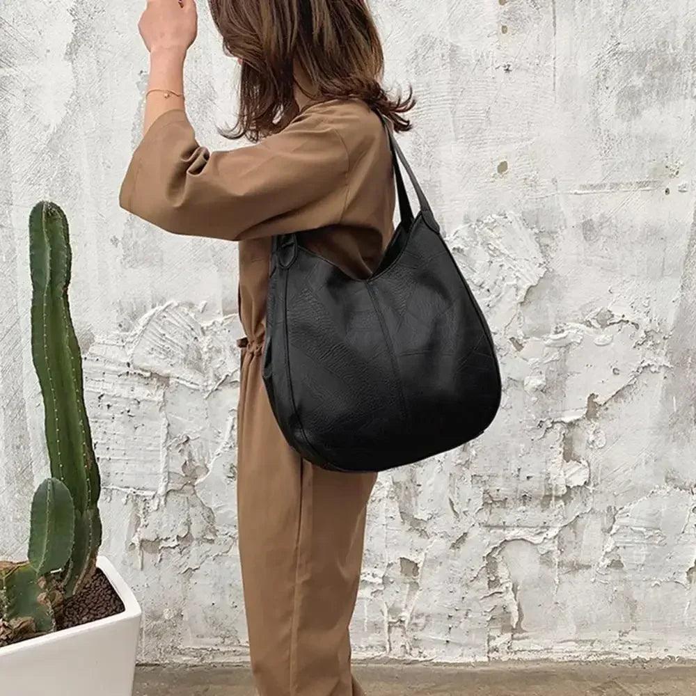 Women’s handbags vintage luxury leather shoulder bag designers large modern fashion brand female